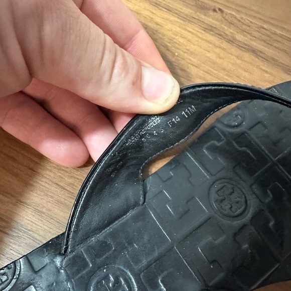 Tory Burch Silver Logo Flip flop thong sandals size 11 - Picture 6 of 7